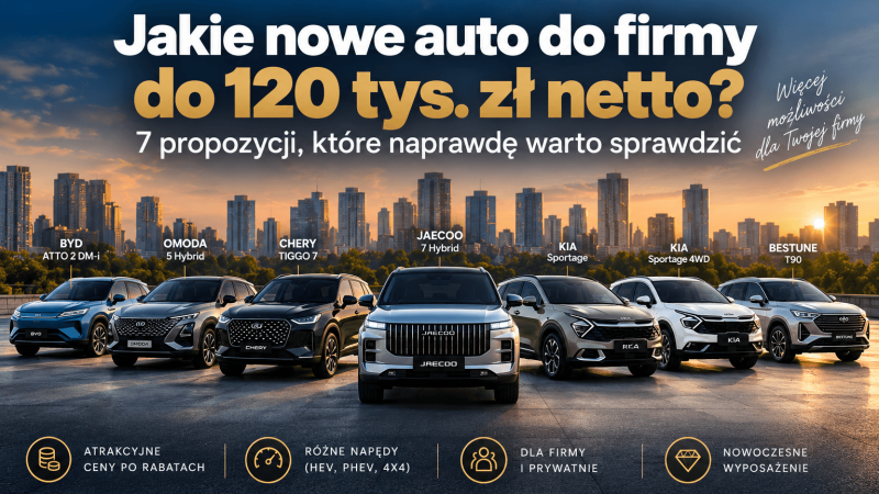 Jakie nowe auto do firmy do 120 tys. zł netto? 7 propozycji, które naprawdę warto sprawdzić